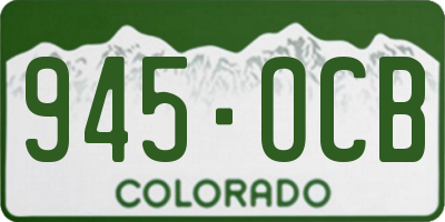 CO license plate 945OCB