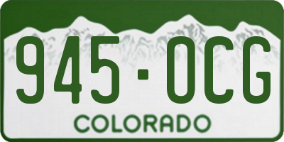 CO license plate 945OCG