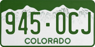 CO license plate 945OCJ