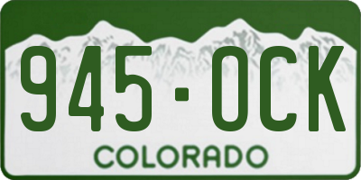 CO license plate 945OCK