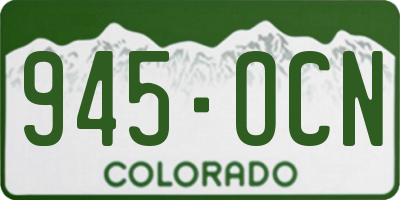 CO license plate 945OCN