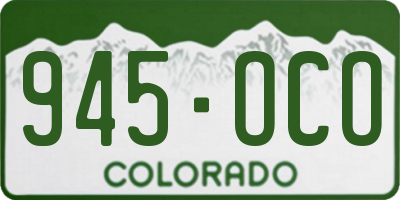 CO license plate 945OCO