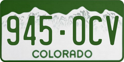 CO license plate 945OCV