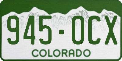 CO license plate 945OCX