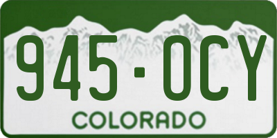 CO license plate 945OCY