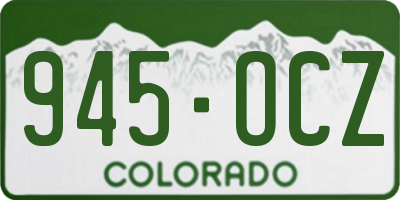 CO license plate 945OCZ