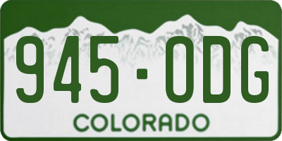 CO license plate 945ODG