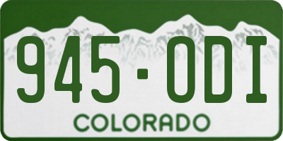 CO license plate 945ODI