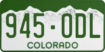 CO license plate 945ODL