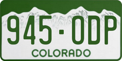 CO license plate 945ODP
