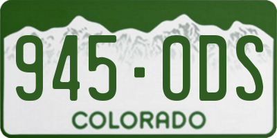 CO license plate 945ODS