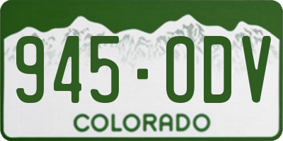 CO license plate 945ODV