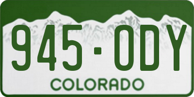 CO license plate 945ODY