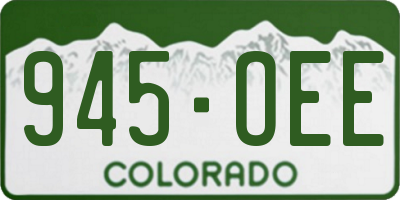 CO license plate 945OEE