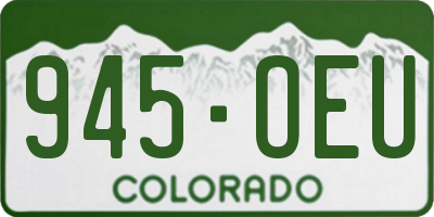 CO license plate 945OEU