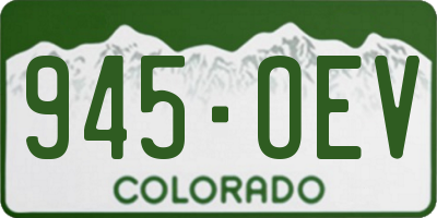 CO license plate 945OEV