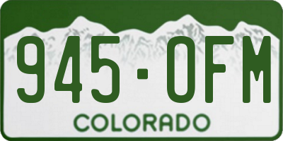 CO license plate 945OFM
