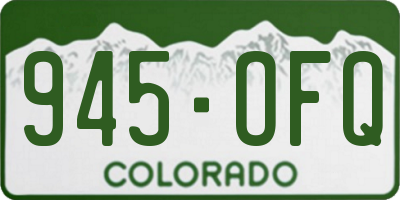 CO license plate 945OFQ