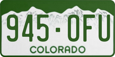 CO license plate 945OFU
