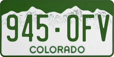 CO license plate 945OFV
