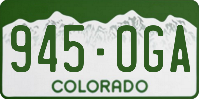 CO license plate 945OGA