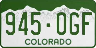 CO license plate 945OGF