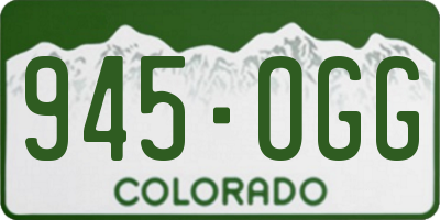 CO license plate 945OGG