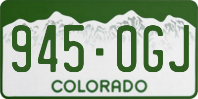 CO license plate 945OGJ
