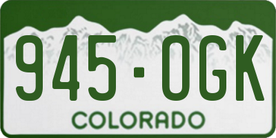 CO license plate 945OGK