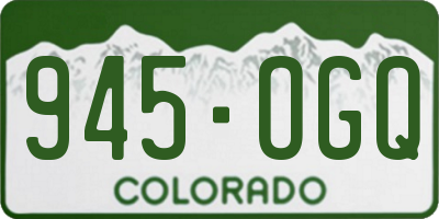 CO license plate 945OGQ