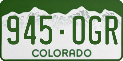 CO license plate 945OGR