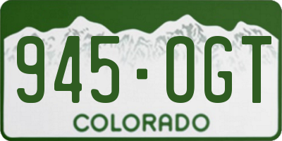 CO license plate 945OGT