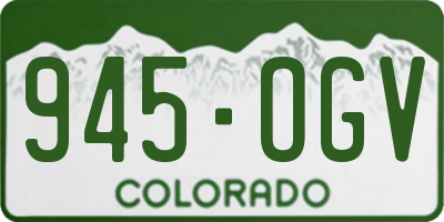 CO license plate 945OGV