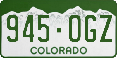 CO license plate 945OGZ