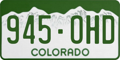 CO license plate 945OHD
