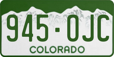 CO license plate 945OJC