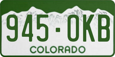 CO license plate 945OKB