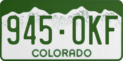 CO license plate 945OKF