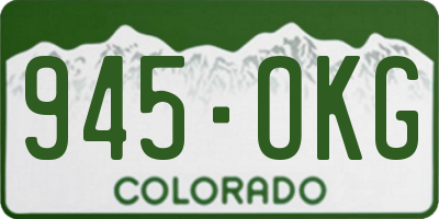 CO license plate 945OKG