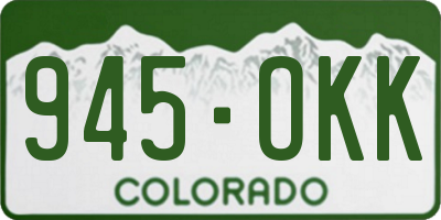 CO license plate 945OKK