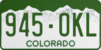 CO license plate 945OKL