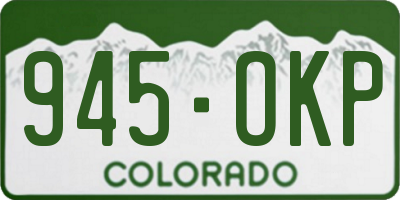 CO license plate 945OKP