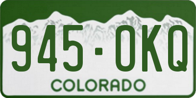 CO license plate 945OKQ