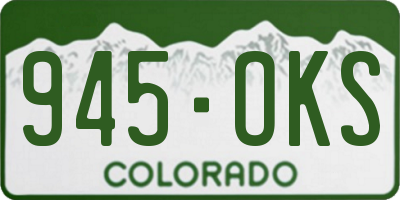 CO license plate 945OKS