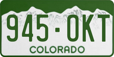 CO license plate 945OKT
