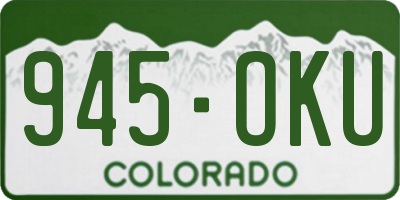 CO license plate 945OKU