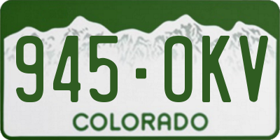 CO license plate 945OKV