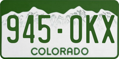 CO license plate 945OKX