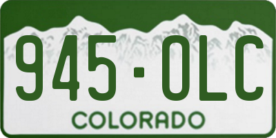 CO license plate 945OLC