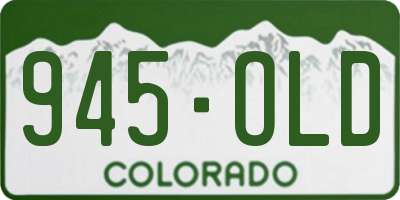 CO license plate 945OLD